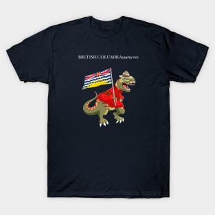 Clanosaurus Rex BRITISHCOLUMBIAsaurus rex British Columbia Canada Flag Tyrannosaurus Rex T-Shirt